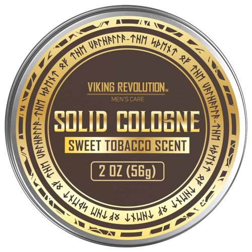 Viking Revolution Sweet Tobacco Solid Cologne for Men - 2 Oz Balm Perfume - Travel Wax (1 Pack)