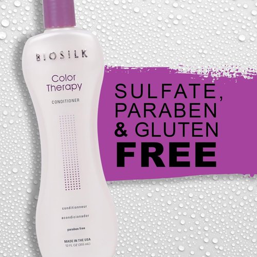 BioSilk Color Therapy Conditioner - Replenishes Moisture & Protects Color - 12 Oz, Sulfate-Free & Cruelty-Free