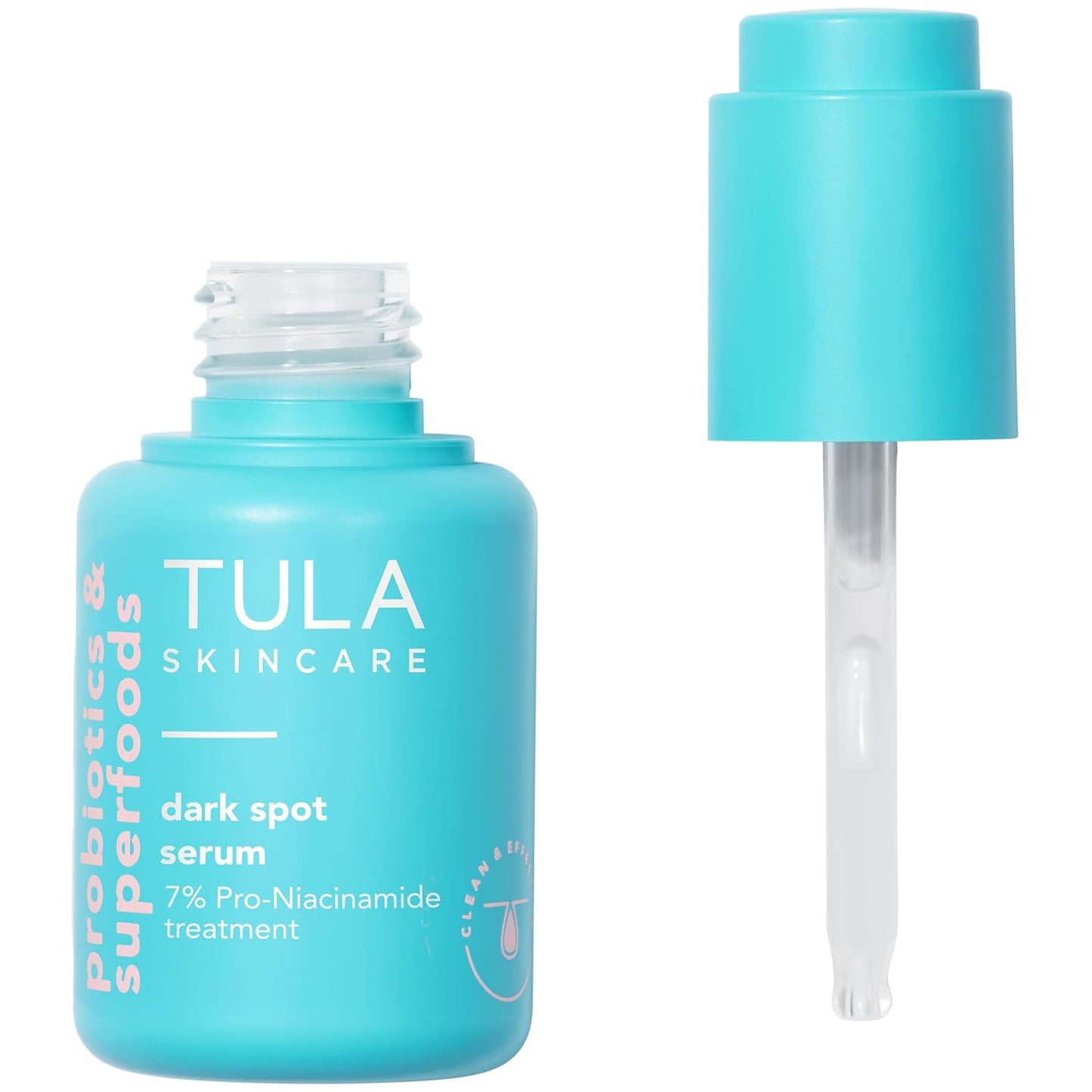 TULA Skin Care Dark Spot Serum - 7% Pro-Niacinamide Treatment to fade look of Dark Spots & Post-Acne Scars, Contains Prebiotic Extracts, Niacinamide and Unicorn Root, 1 fl oz.