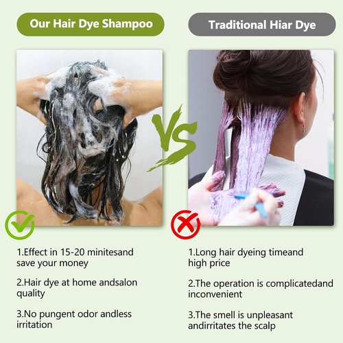 Regine Switzerland Light Brown Hair Dye Shampoo - 100% Gray Coverage, Herbal 3-in-1 Formula, Nourishing & Ammonia-Free