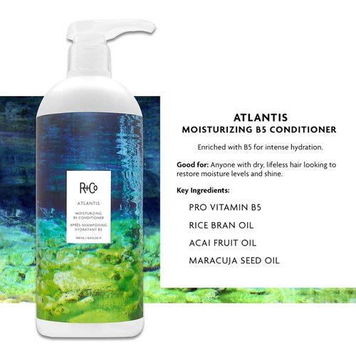R+Co Atlantis Moisturizing B5 Shampoo & Conditioner Set - Deep Hydration & Repair for Dry Hair - 33.8 oz (Pack of 2)