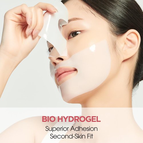 JMsolution Bio Vita Duo Brightening Hydrogel Mask - Overnight Hydrating Treatment | 4 Sheets | Vitamin C & E Antioxidants for Radiant Glow