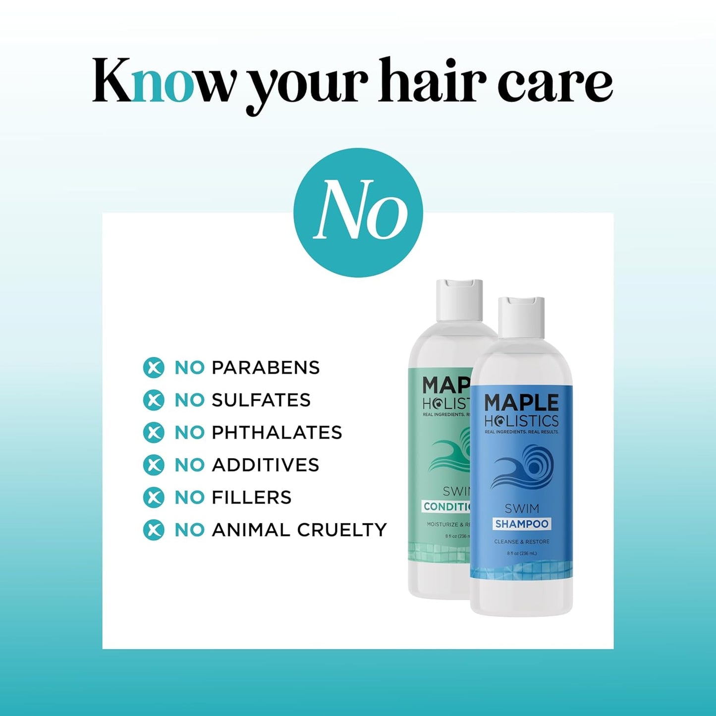 Skiennix After Swim Shampoo and Conditioner Set - Chlorine Removal with Tea Tree & Rosemary Oil | Clarifying Formula for Swimmers