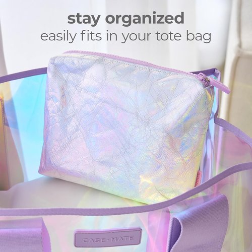 Case-Mate Essential Crinkle Makeup Bag - Waterproof Travel Pouch for Toiletries & Beach Essentials