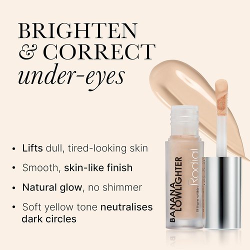 Rodial Banana Lowlighter Liquid Concealer - Travel Size 0.05 fl oz | Brighten Dark Circles with Hyaluronic Acid & Vitamin E