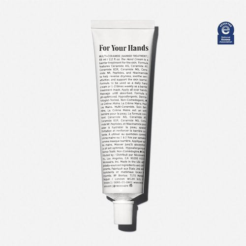 Nécessaire Hand Cream - Fragrance-Free, Fast-Absorbing Lotion with 5 Ceramides & Peptides | 2.2 fl oz