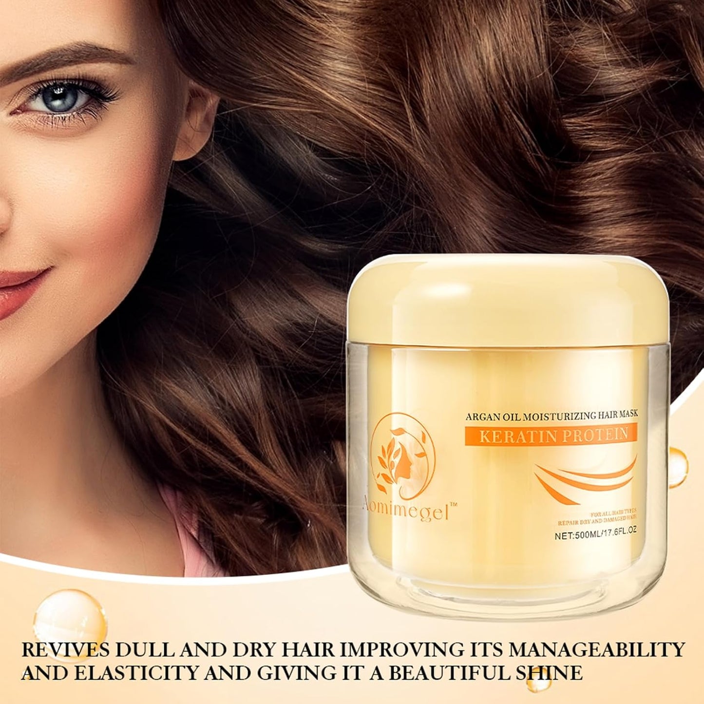 Skiennix Collagen Hair Mask - Deep Repair Conditioning Argan Oil Treatment for All Hair Types | 16.9oz (500ml)