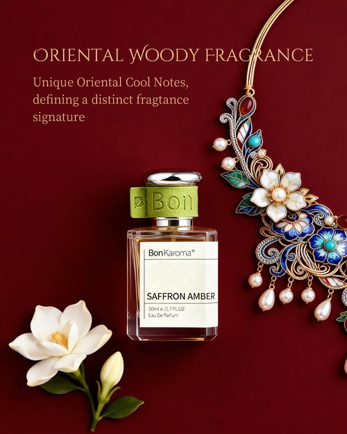 Saffron Amber Eau de Parfum | Long-Lasting Woody Oriental Scent for Women | 1.7 oz Elegant Spray