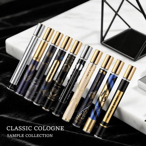 OFUN Cologne for Men, 10 Pack 35ml Perfume Set Gifts, Mens Cologne Sampler Sets, Travel Size Cologne Samples, Woody Leathery Fruity Floral Notes, Perfume Gift Set for Christmas Valentines Birthday