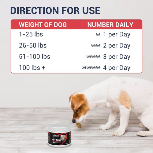 Advanced Dog Hip and Joint Supplement by 3-in-1 - Tasty Glucosamine Chews for All Breeds & Seniors - Chicken Flavor