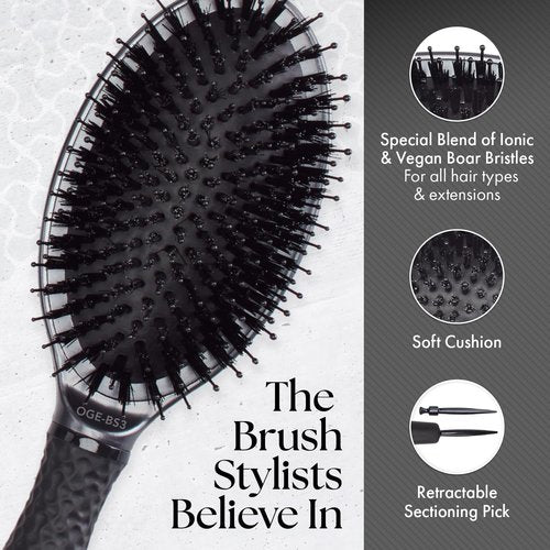 Olivia Garden Essentials Styling Brush - Professional Detangling & Smoothing Tool