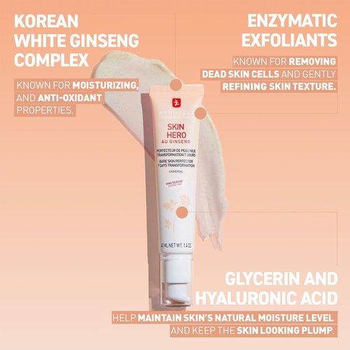 Erborian Skin Hero Perfector - Non-Tinted Concealer & Makeup Primer for Hydration, Texture Smoothing, and Blurring | Korean Skincare