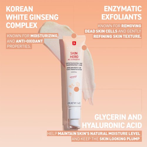 Erborian Skin Hero Perfector, Non-Tinted Concealer & Makeup Primer Hydrates, Smooths Texture, Blurs & Illuminates, Glass‑Skin Base, Korean Skincare