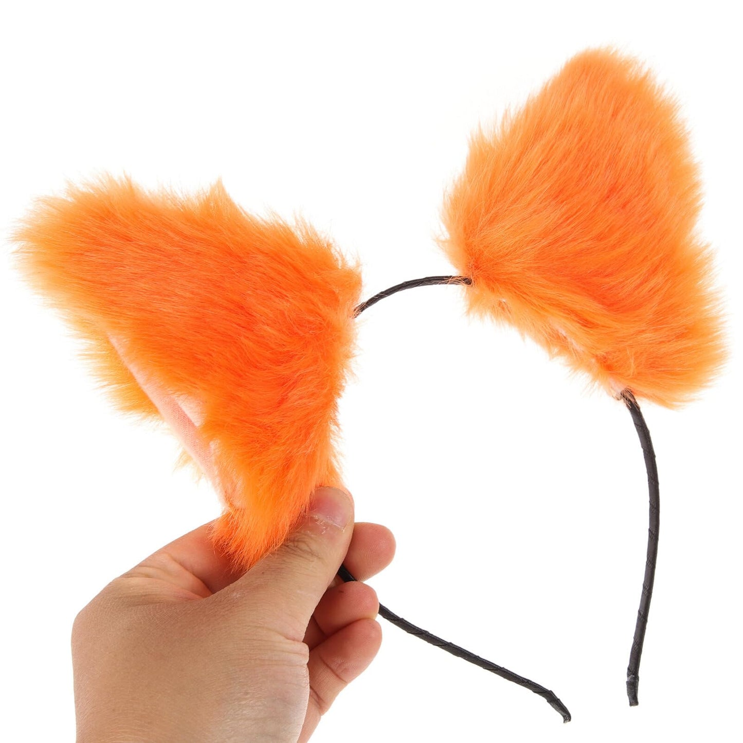 PartyKindom Headband Stuffed Hoop Hair Hairband Dress-Orange Head Cartoon Halloween Headdress Cute Women Fancy Band Girl Headwear for Ear Decoration Cat Cosplay Orange Furry Accessory