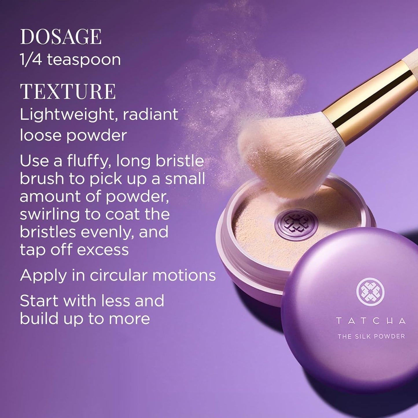 Tatcha The Silk Powder - Protective Setting Powder for Long-Lasting Makeup | Translucent Finish, 20g | 0.7 oz