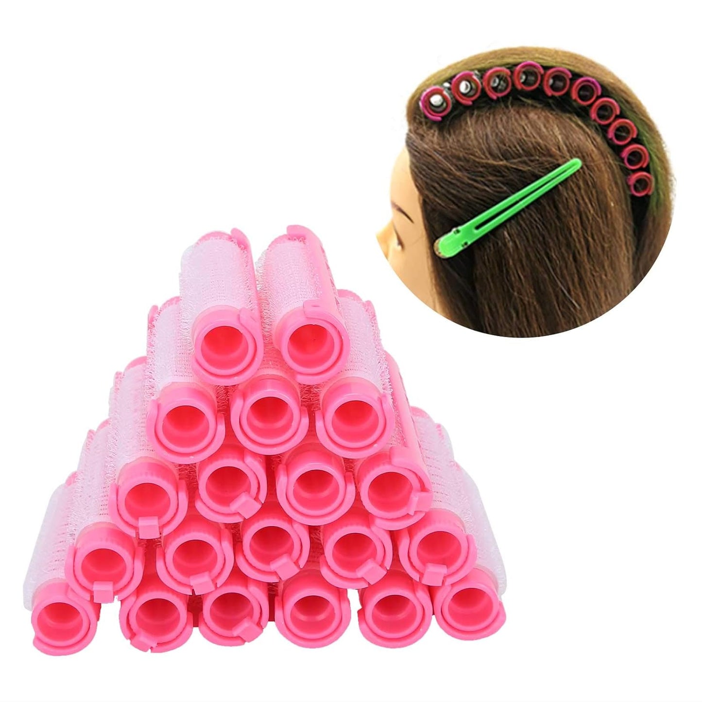 Skiennix 20pcs Perm Rods - No Indentation Loose Curly Hair Styling for Effortless Looks