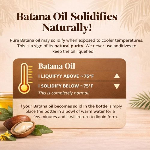 Batana Oil for Hair Growth - 100% Pure & Organic Cold-Pressed Treatment | Strengthens & Restores Hair - 60ml/2 FL.OZ