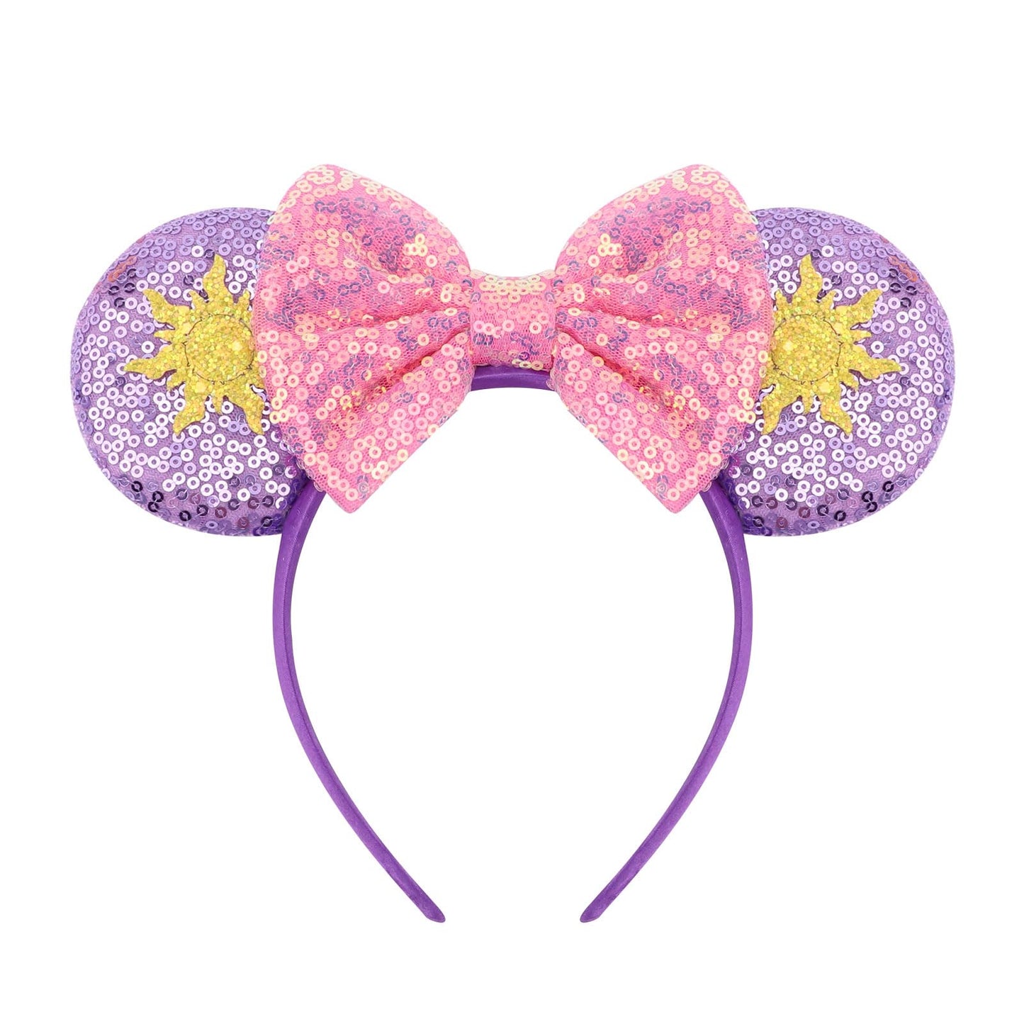 AQOKKA 1 Pcs Mouse Ears Headbands with Bow for Birthday Party, Hair Hoop Party Decoration Cosplay Costume Hair Accessories for Women & Girls