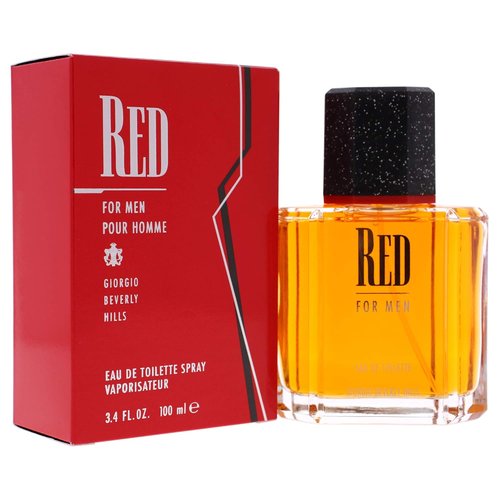 Giorgio Beverly Hills Men's Cologne - Red Eau De Toilette Spray, 3.4 Fl Oz | Long-Lasting Fragrance