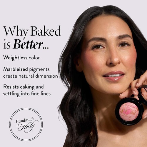 Laura Geller New York Baked Blush-N-Brighten Marbleized Blush - Ethereal Rose - Buildable Natural Finish