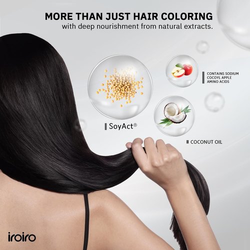 Iroiro Color Depositing Shampoo - Deep Black Hue for Vibrant, Long-Lasting Color