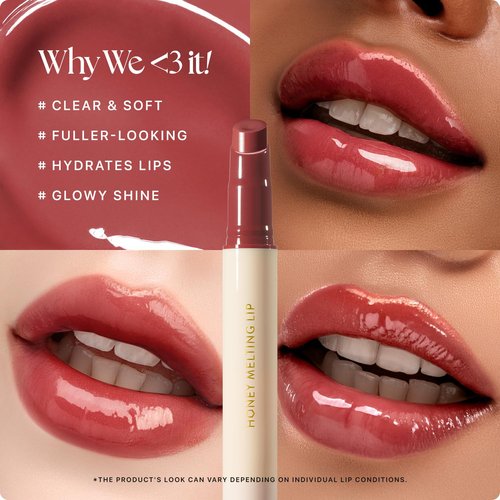 Nature Republic Honey Melting Lip Stick - Hydrating Gloss with Sheer Tint & Glowy Finish | 05 Plum