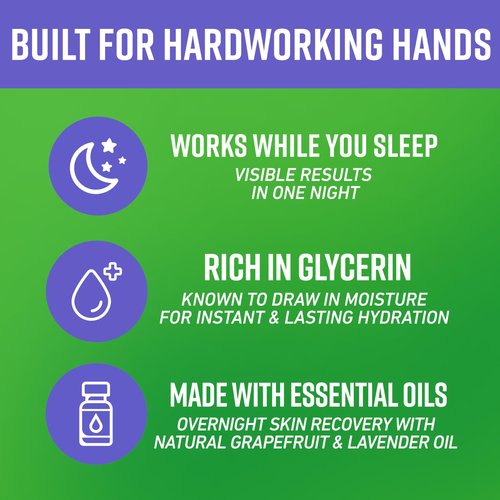 O'Keeffe's Working Hands Hand Cream Plus Night Treatment Cream Bundle - 3 oz Tubes (2 total) - Repairing Skincare for Cracked, Dry Hands