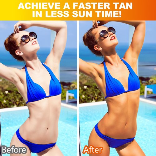 Golden Intensive Tanning Gel, Tanning Oil with Natural & Organic Ingredients, Tanning Lotion Outdoor, Achieve a naturally Darker and Long-Lasting Tan-5.29oz