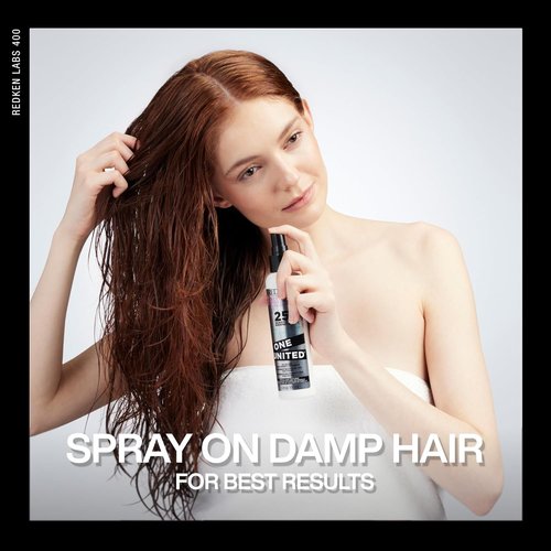 Redken One United Leave-In Conditioner - Multi-Benefit Treatment for All Hair Types, Heat Protectant & Detangler, Paraben-Free