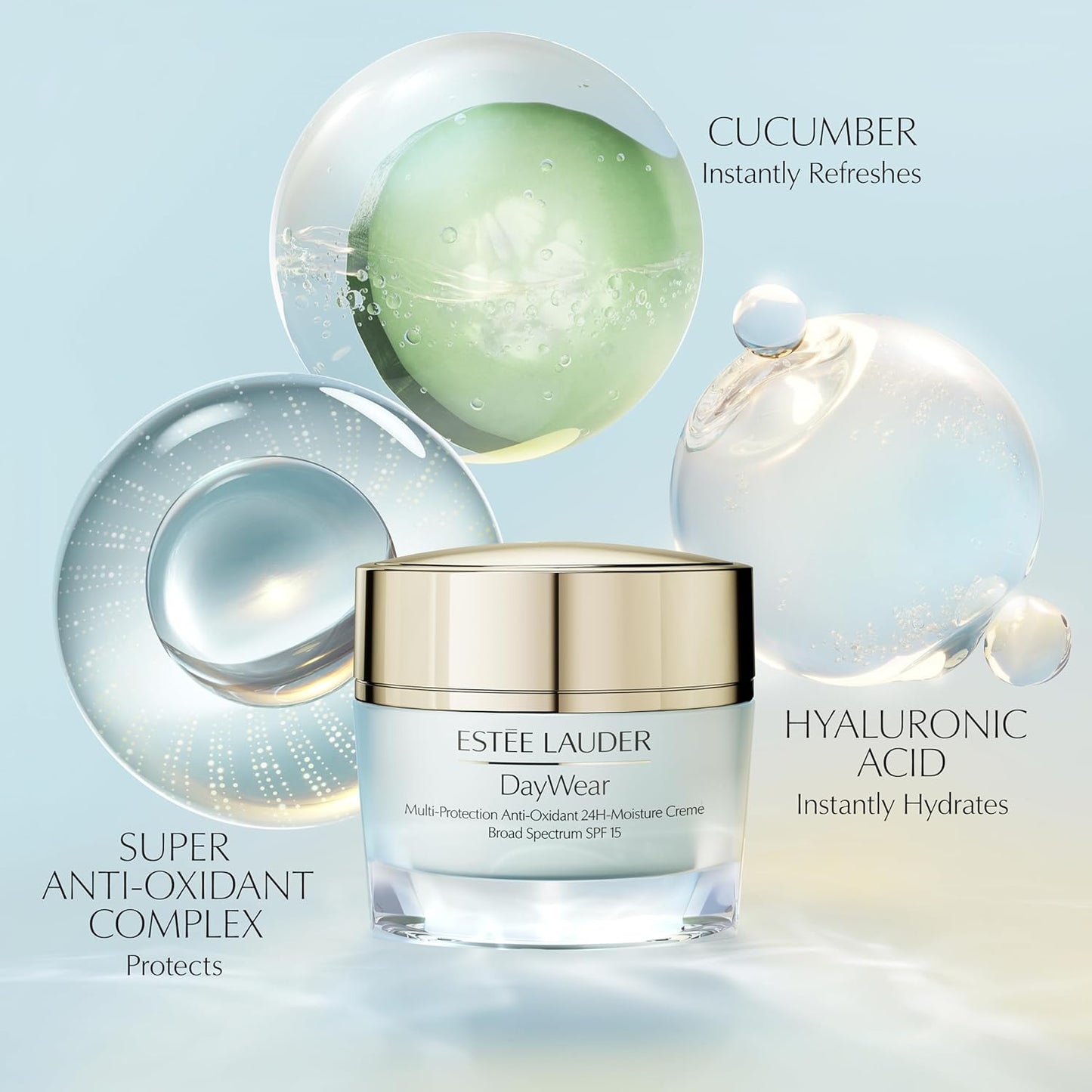 Estée Lauder DayWear Moisturizer - Anti-Aging 24H Hydration Cream with SPF 15 | 1.7 Oz (Pack of 2)