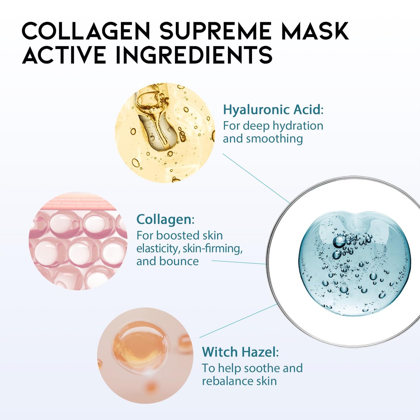 Skiennix Hydrating Soothing Sheet Masks Gift Set - Korean Vegan Masks for Dry, Sensitive Skin | 30 Pack