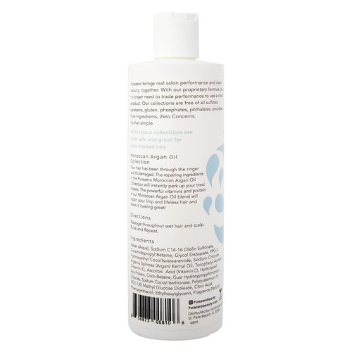 Purezero Moroccan Argan Oil Shampoo & Conditioner set - Repair Damaged Hair - Fight Dandruff & Frizz - Zero Sulfates, Parabens, Dyes, Gluten - 100% Vegan & Cruelty Free - Great For Color Treated Hair