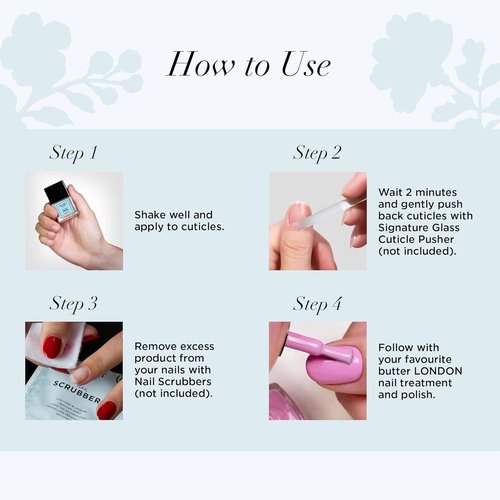 butter LONDON Cuticle Remover Liquid - Fast-Acting Cuticle Oil Exfoliator for Healthy Nails - 0.4 Fl Oz