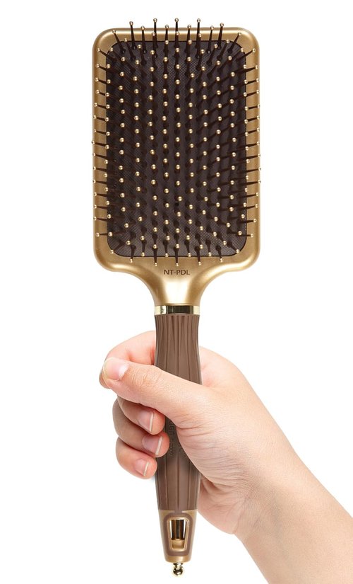 Olivia Garden Ceramic + Ion Nano Thermic Hair Brush - Ultimate Heat Protection & Styling