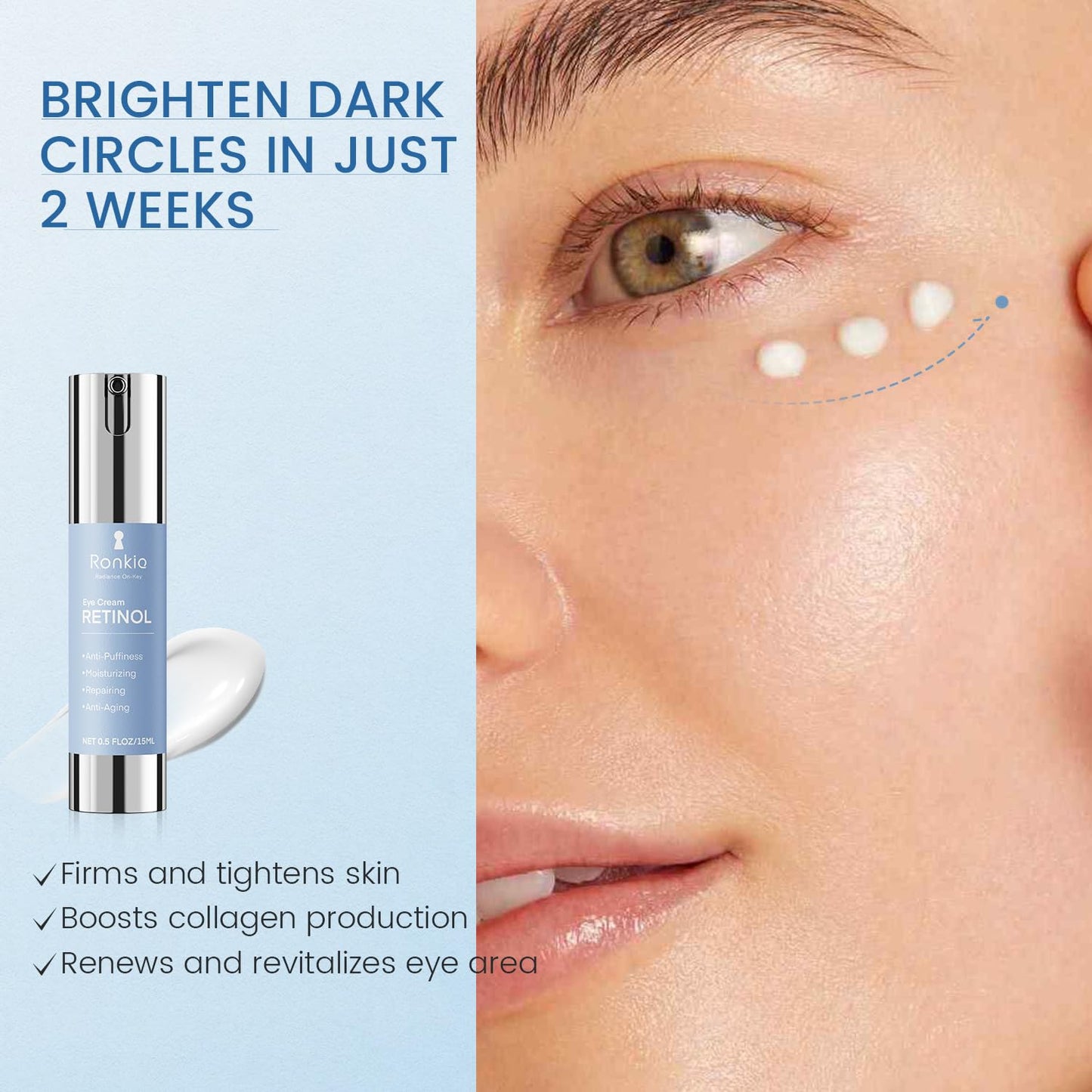 Skiennix Retinol Eye Cream - Anti-Wrinkle Formula for Dark Circles & Eye Bags | 0.5 fl. oz