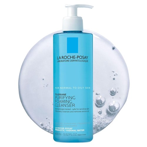 La Roche-Posay Toleriane Foaming Facial Cleanser - Oil-Free Face Wash with Niacinamide & Ceramides for Sensitive Skin