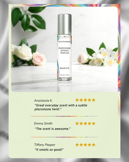 Pure Chemistry Pheromones Perfumes Cologne for Women - Roll On Perfume Oil with Enhanced Scents for Allure, Confidence and Presence - 10ml