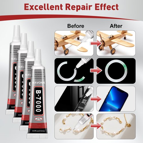 15 PCS 15ml B7000 Glue Clear with Precision Tip, Bedazzling Glue, Super Glues, Rhinestone Glue for Nail, Craft Glues, Jewelry Making, Nail Art, DIY, Makeup, Shoes