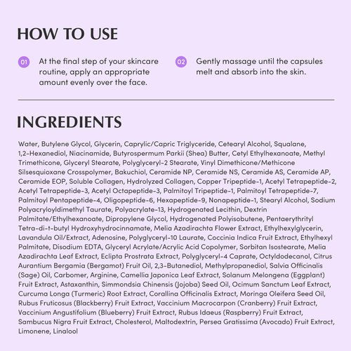 Bakuchiol Plumping Capsule Cream – Retinol Alternative Moisturizer for Firming and Pore Care with 99% Pure Bakuchiol, 5 Types of Collagen & Ceramide Complex, 1.69 fl.oz / 50ml