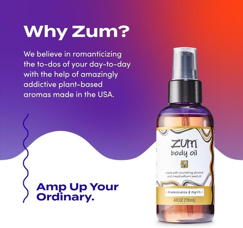 Indigo Wild Zum Frankincense & Myrrh Body Oil - Nourishing Massage Oil for Hydration - 4 Fl Oz