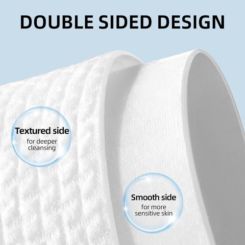 Clean Towels XL Disposable Face Towels - Ultra Soft Lint-Free Makeup Remover Wipes | 50 Count, 25x30cm