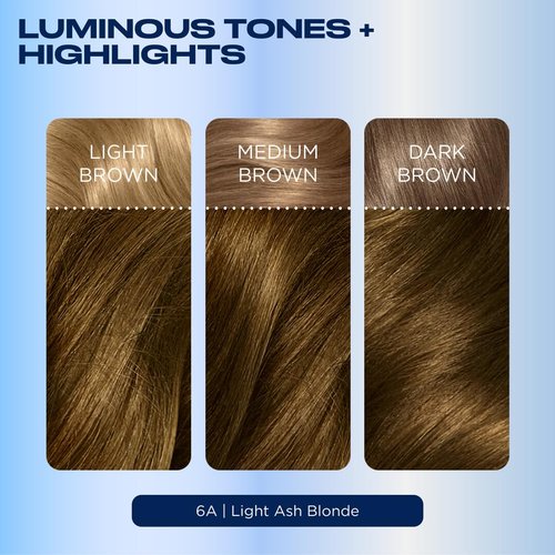 Clairol Nice'n Easy Permanent Hair Dye, 6A Light Ash Brown Hair Color, Pack of 1 - Packaging May Vary