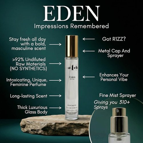 Jonny Truelove S1CK - Eden Pheromone-Infused Perfume for Women Raw Pheromones Cologne Attraction & Confidence USA-Made Bold Strength Scent for Her