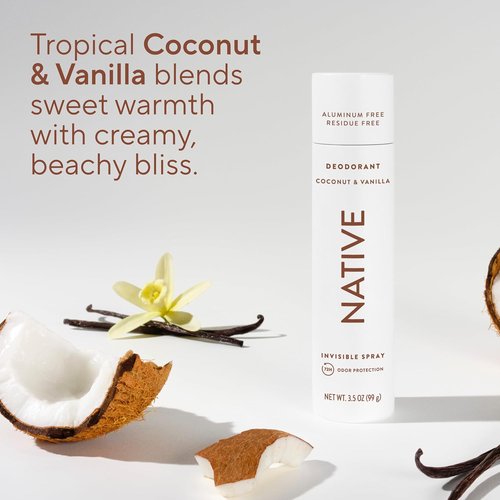 Native Deodorant | Coconut & Vanilla Twin Pack - 72-Hour Odor Protection, Aluminum-Free, 2x3.5 oz