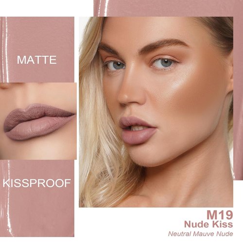 Oulac Matte Liquid Lipstick - Long-Lasting Pink Nude Stain | Waterproof, Creamy Formula with Vitamin E