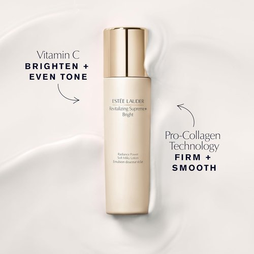 Estée Lauder Revitalizing Supreme+ Milky Lotion Moisturizer with Vitamin C - Brightens Dark Spots, 3.4 Fl Oz