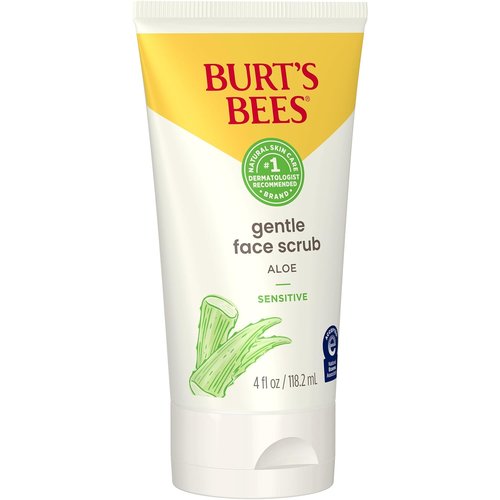 Burt's Bees Gentle Face Scrub - Aloe Formula for Sensitive Skin | 98.9% Natural Origin, 4 Fl Oz (Pack of 3)