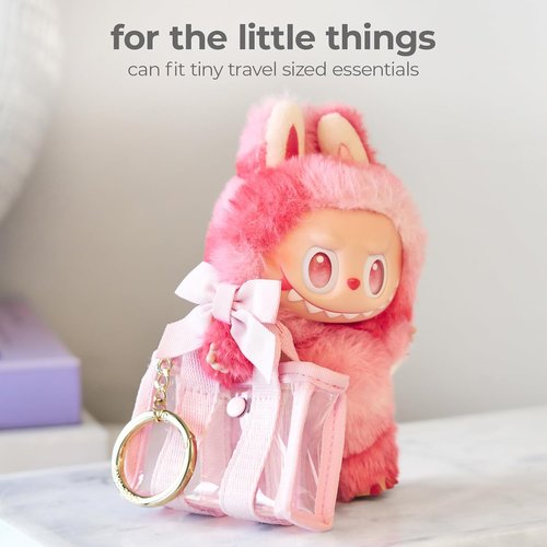 Case-Mate Jelly Tote Bag Keychain - Cute Charm for Handbags, Backpacks & Keys | Adorable Labubu Design