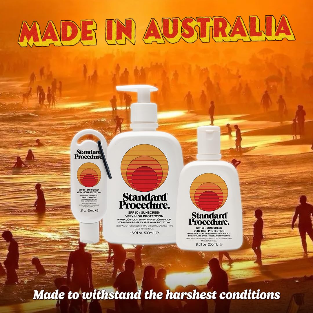 Standard Procedure SPF 50+ Sunscreen - Broad Spectrum Face & Body Sunblock for Sensitive Skin, 8.5 oz