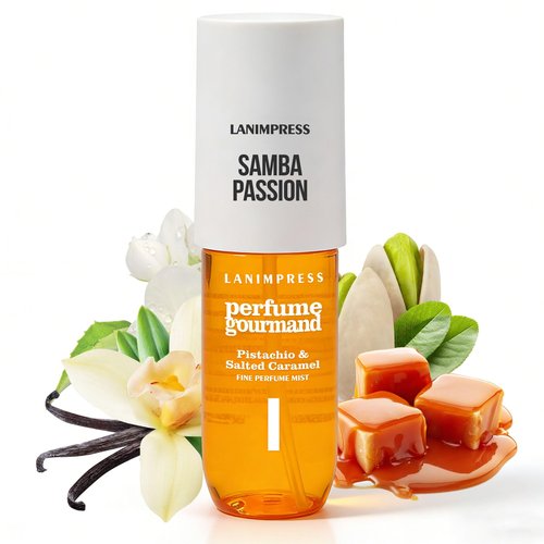LANIMPRESS 3 FL OZ Hair and Body Fragrance Mist, Eau De Parfum for Women,Irresistible Sunshine Perfume No.1, Gourmand Floral Scent– With Notes of Pistachio, Caramel Vanilla,Travel Size Body Spray